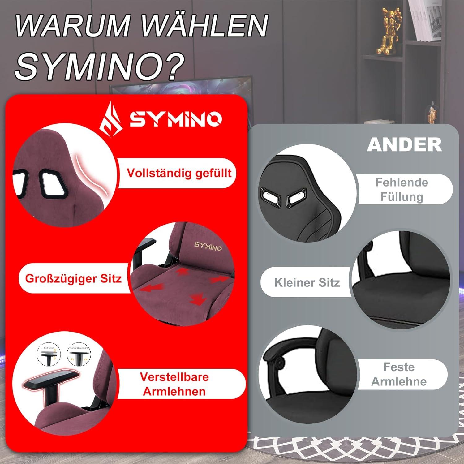 Gaming Stuhl Atmungsaktiv Hochwertiger Stoff Ergonomisch Verstellbar