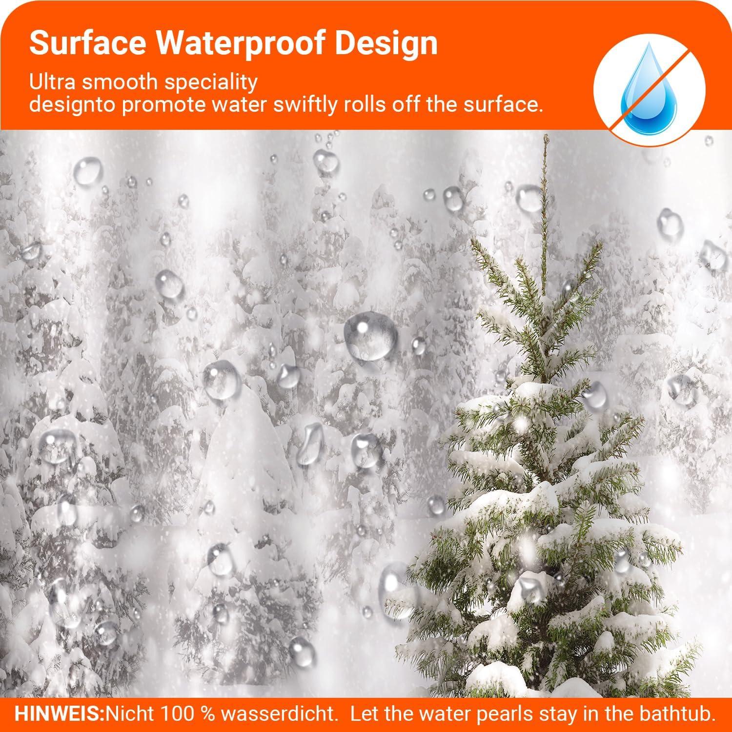 Duschvorhang Weihnachtsbaum 240x200cm Antischimmel Polyester