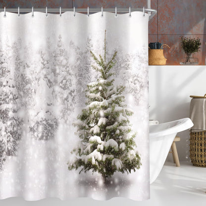 Duschvorhang Weihnachtsbaum Textil 240x200cm Antischimmel Wasserabweisend waschbar