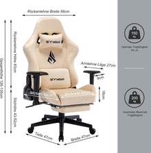 Symino Gaming Stuhl Schwarz Ergonomisch Verstellbar
