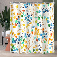 Duschvorhang Bunter Baum Antischimmel 180x160cm Textil Waschbar