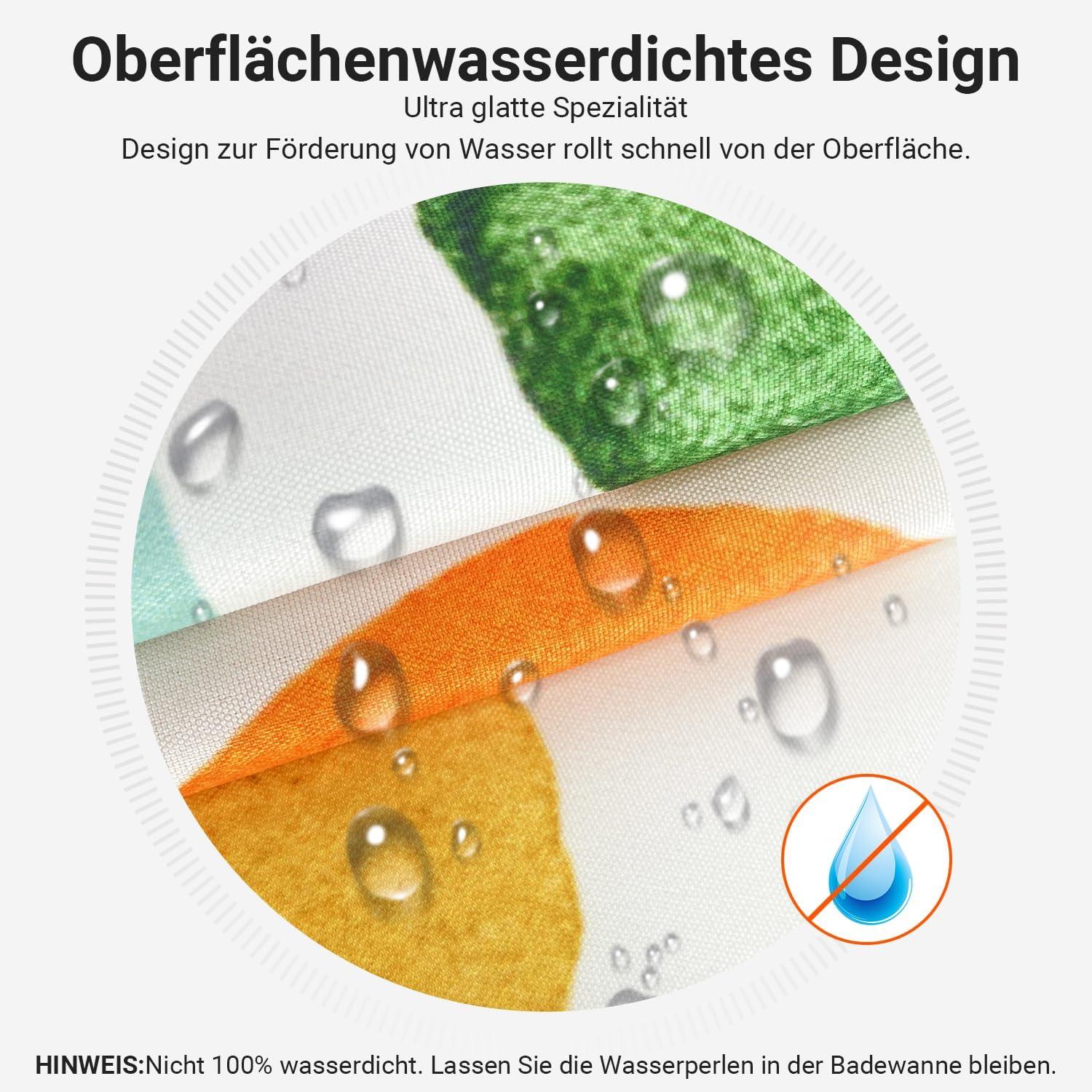 Duschvorhang Baum Muster Antischimmel Textil 180x160cm