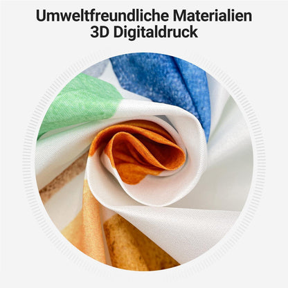 Duschvorhang Bunter Baum Antischimmel 180x160cm Textil Waschbar