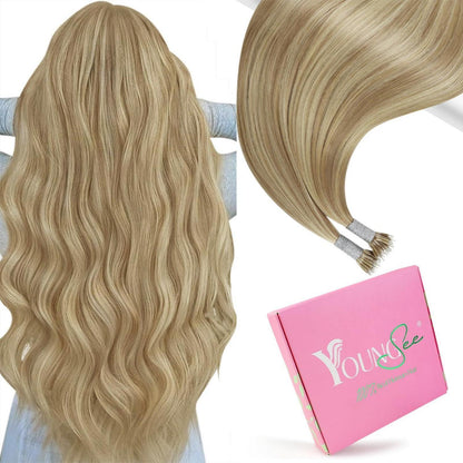 Aschblond Nanoring Extensions Echthaar 45cm – Haarverlängerung