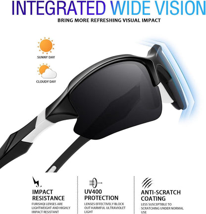 Sportbrille Perfectmiaoxuan Polarisiert UV400 Sonnenbrille für Radfahren Angeln
