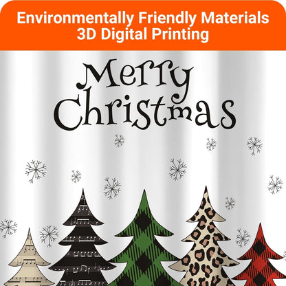 Duschvorhang Weihnachtsbaum Wasserdicht 180x200cm Polyester Textil