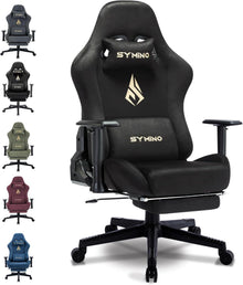 Gaming Stuhl Schwarz Moderner Bürostuhl Ergonomisch Verstellbar mit