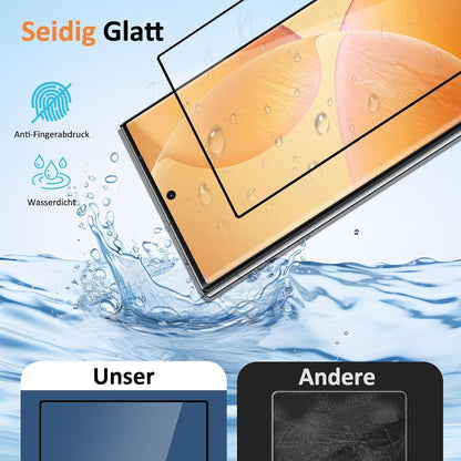 2er Set Panzerglas Samsung Galaxy S24 Ultra 5G 9H Härte Blasenfrei
