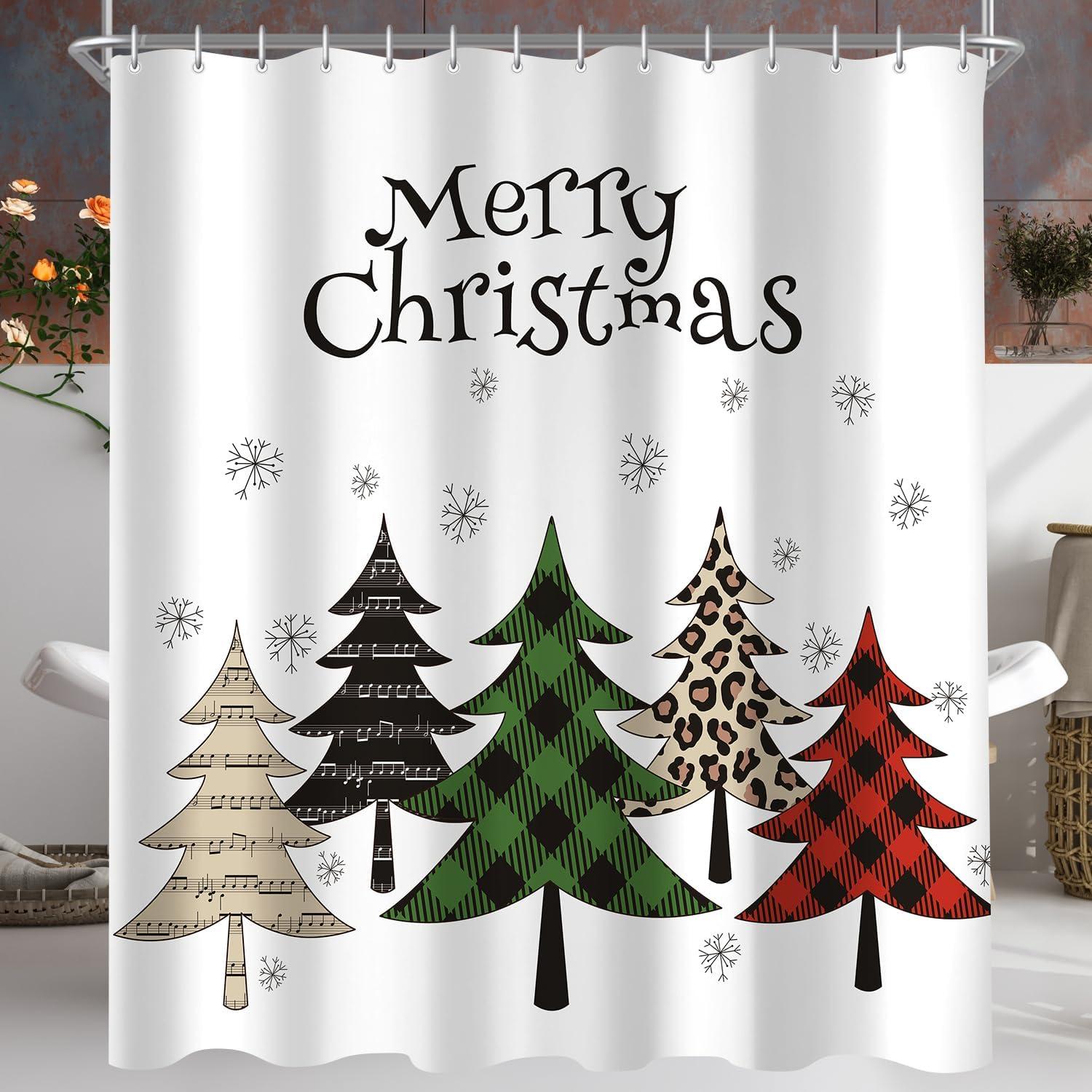 Duschvorhang Weihnachtsbaum 200x200cm Antischimmel Wasserabweisend