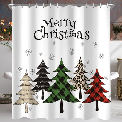 Duschvorhang Weihnachtsbaum 200x200cm Antischimmel Wasserabweisend
