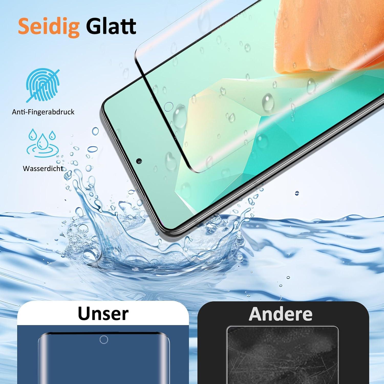 Schutzfolie für Samsung Galaxy S21 Ultra Panzerglas, 2 Stück Folie