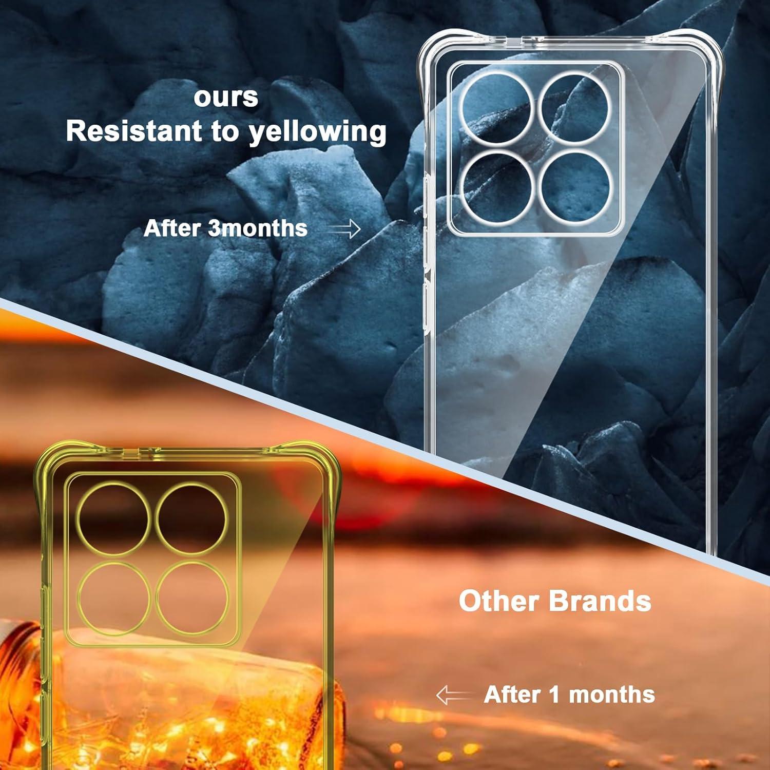 Silikon Hülle + Panzerglas Schutzfolie für Xiaomi 14T Pro 2 Stück