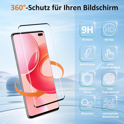 2er Set Panzerglas Samsung Galaxy S10 Plus Schutzfolie 9H