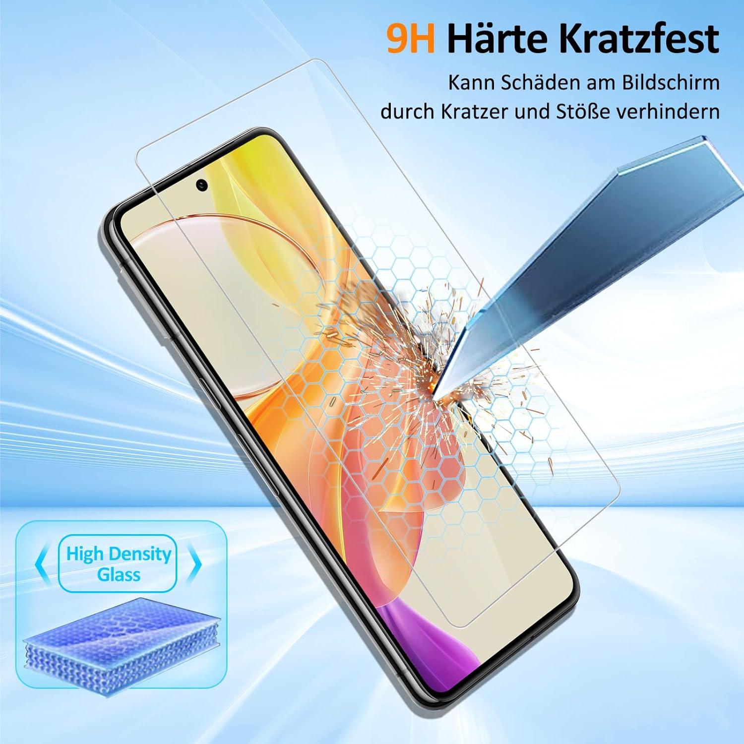 Google Pixel 8 Panzerglasfolie 2 Stück, Kratzfest Anti-Fingerprint Schutzfolie