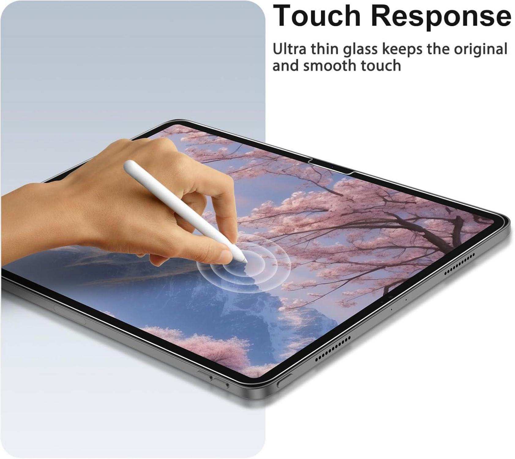 Panzer Schutz Glas iPad Air 11 Zoll 2024 3er Set 9H Härte