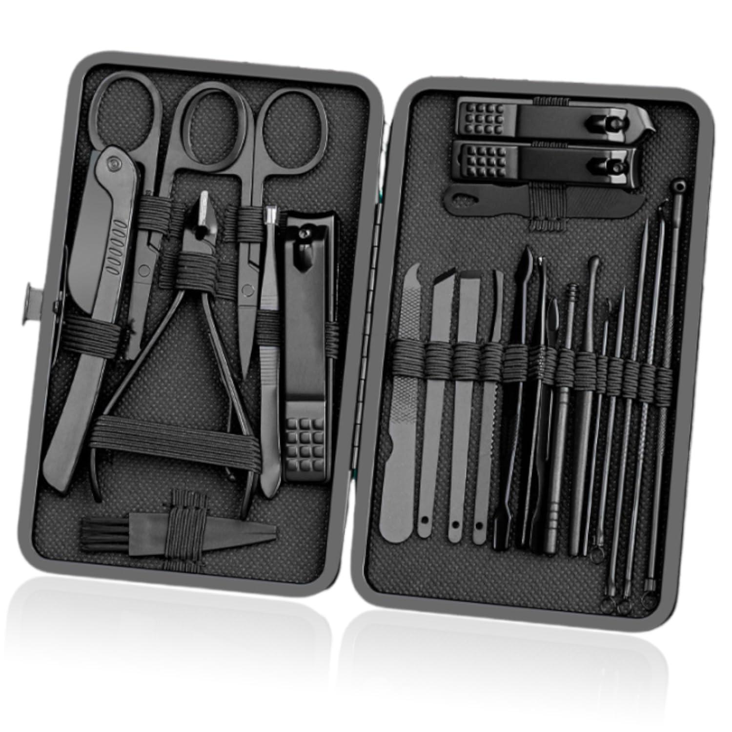 Professionelles Maniküre Set 24-teilig Nagelset Edelstahl Pediküre Set