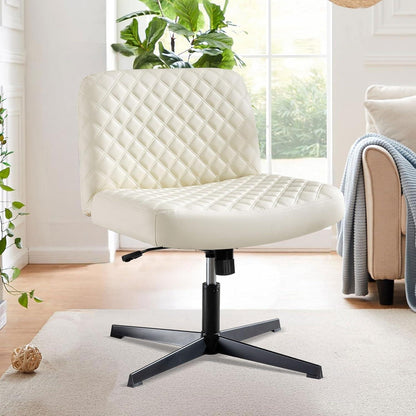 Ergonomischer Bürostuhl ohne Armlehnen, Lesesessel mit breitem