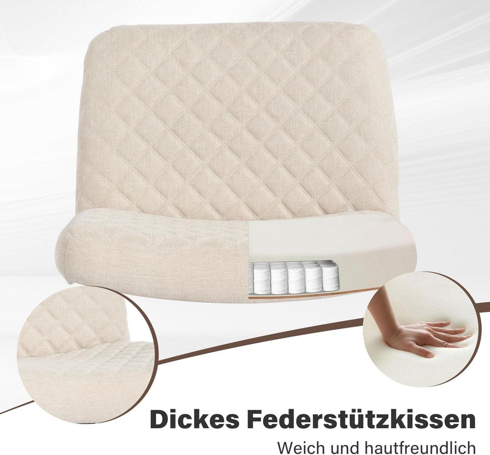 Ergonomischer Bürostuhl ohne Armlehnen, Lesesessel mit Wippfunktion