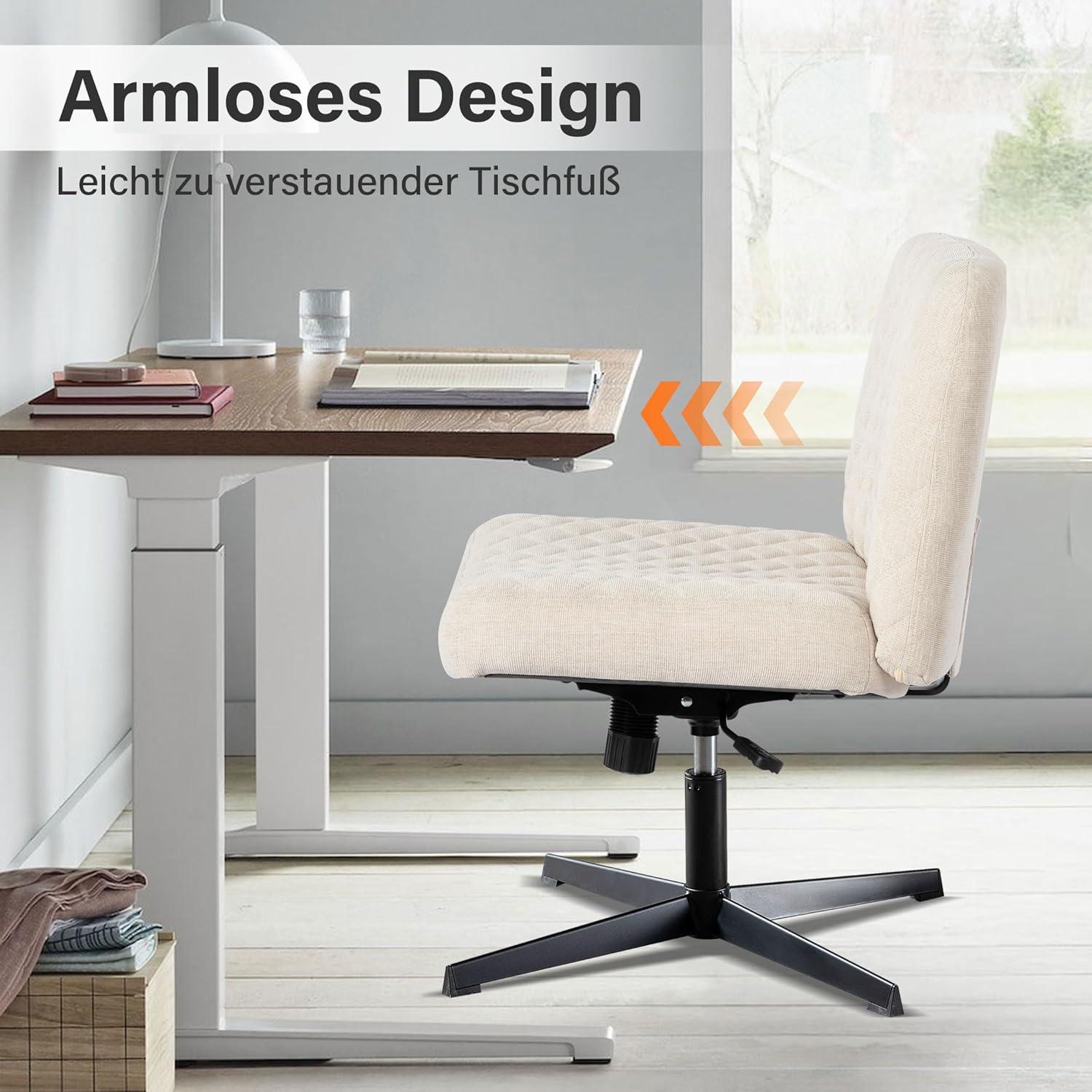 Bürostuhl ohne Armlehnen Schreibtischstuhl Lesesessel Höhenverstellbar