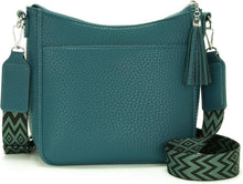 Moderne Damen Umhängetasche Grün Vegan Leder