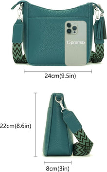 Damen Handtasche Grün Crossbody Umhängetasche
