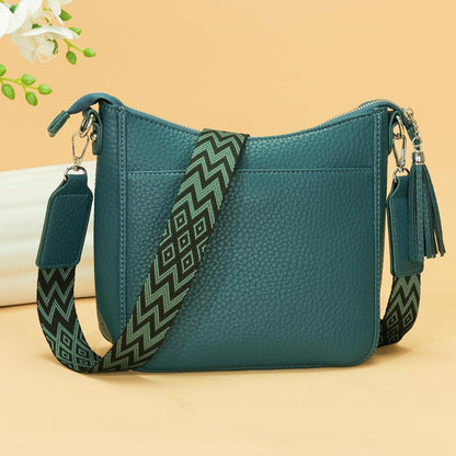 SOGYECS Damen Handtasche Grün Umhängetasche Crossbody groß vegan Leder