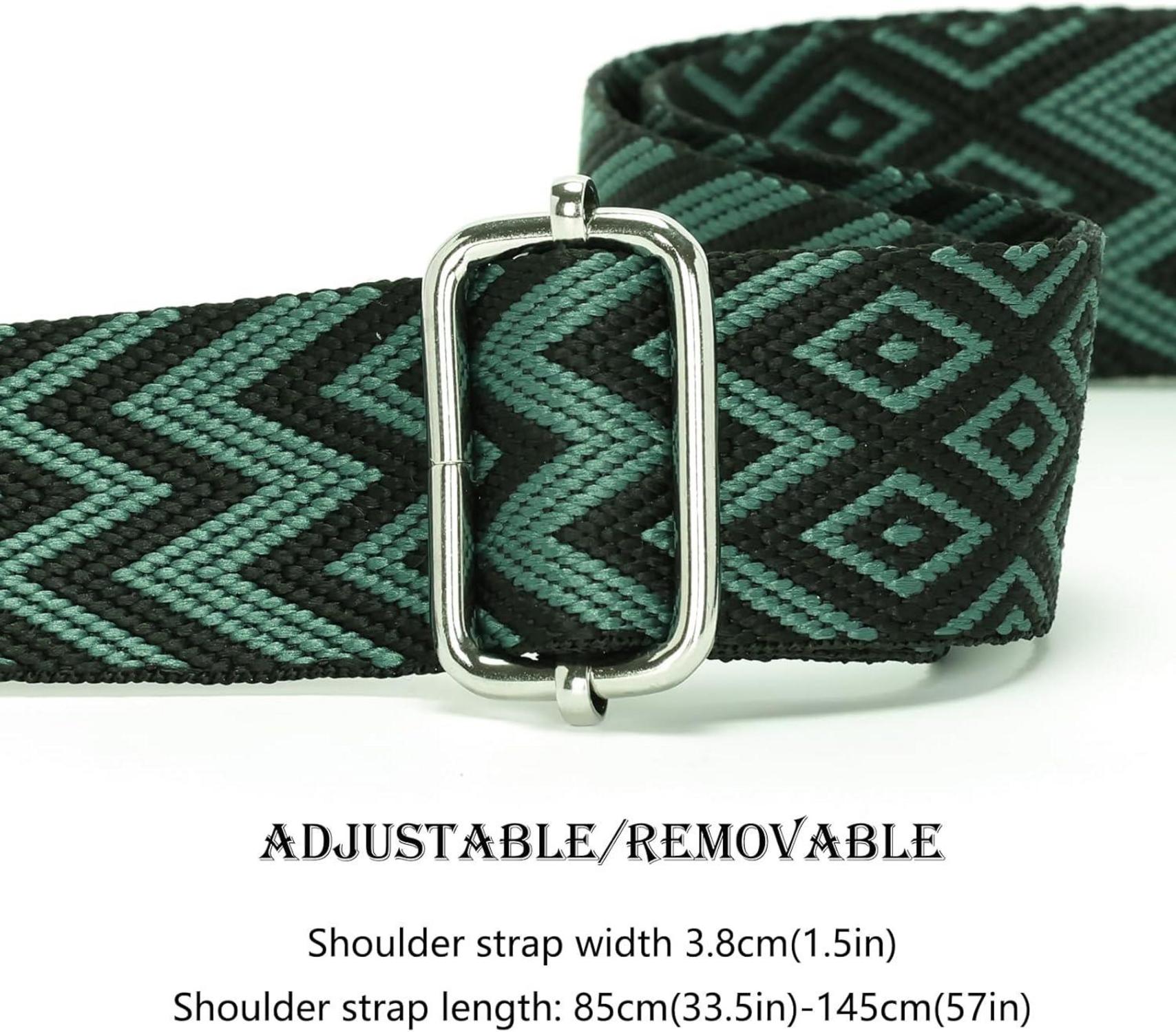 Grüne Crossbody Umhängetasche für Damen Mittelgroß Veganleder