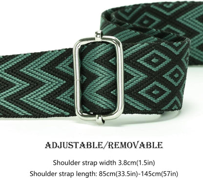 Grüne Crossbody Umhängetasche für Damen Mittelgroß Veganleder
