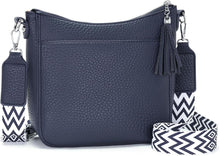 Handtasche Damen Blau Umhängetasche Crossbody Vegan-Leder