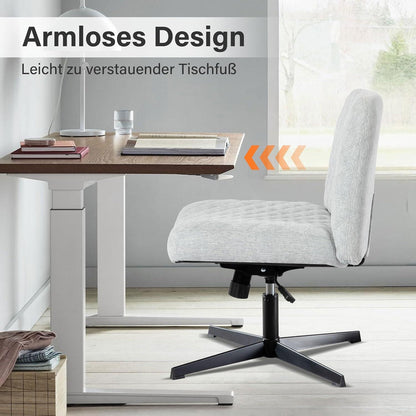 Bürostuhl ohne Armlehnen 360° Drehbar Höhenverstellbar mit