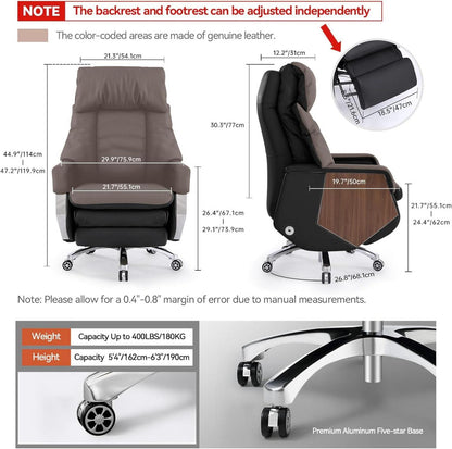 Ergonomischer Bürostuhl mit Liegefunktion und Massagefunktion