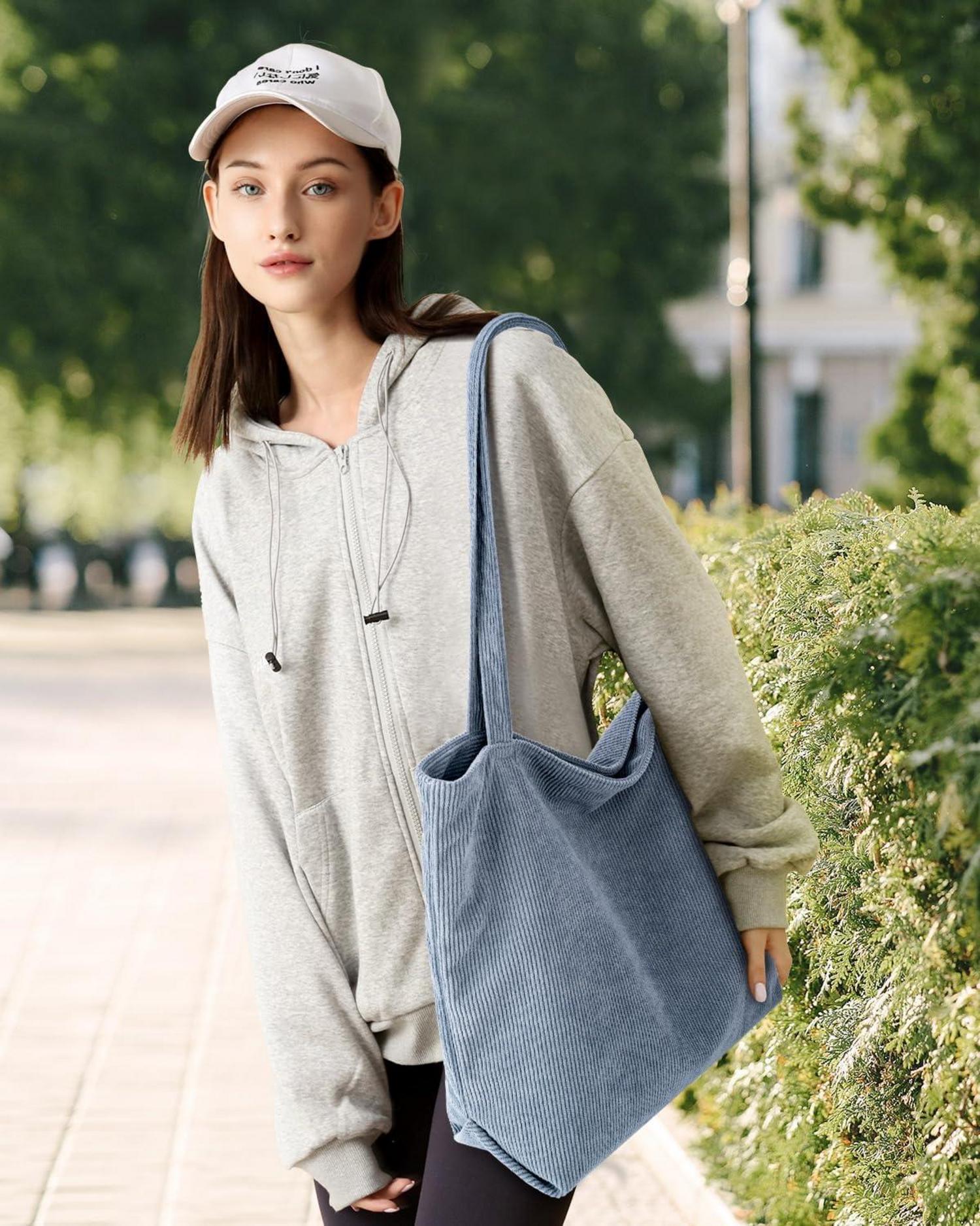 benpen Cord Handtasche Damen Shopper Tote Bag mit