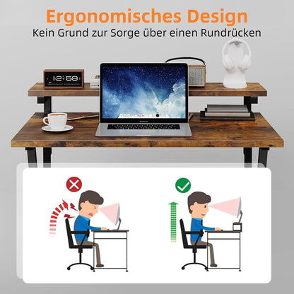 Kleiner Schreibtisch 70x48 cm für Home Office, Arbeitszimmer, Schlafzimmer