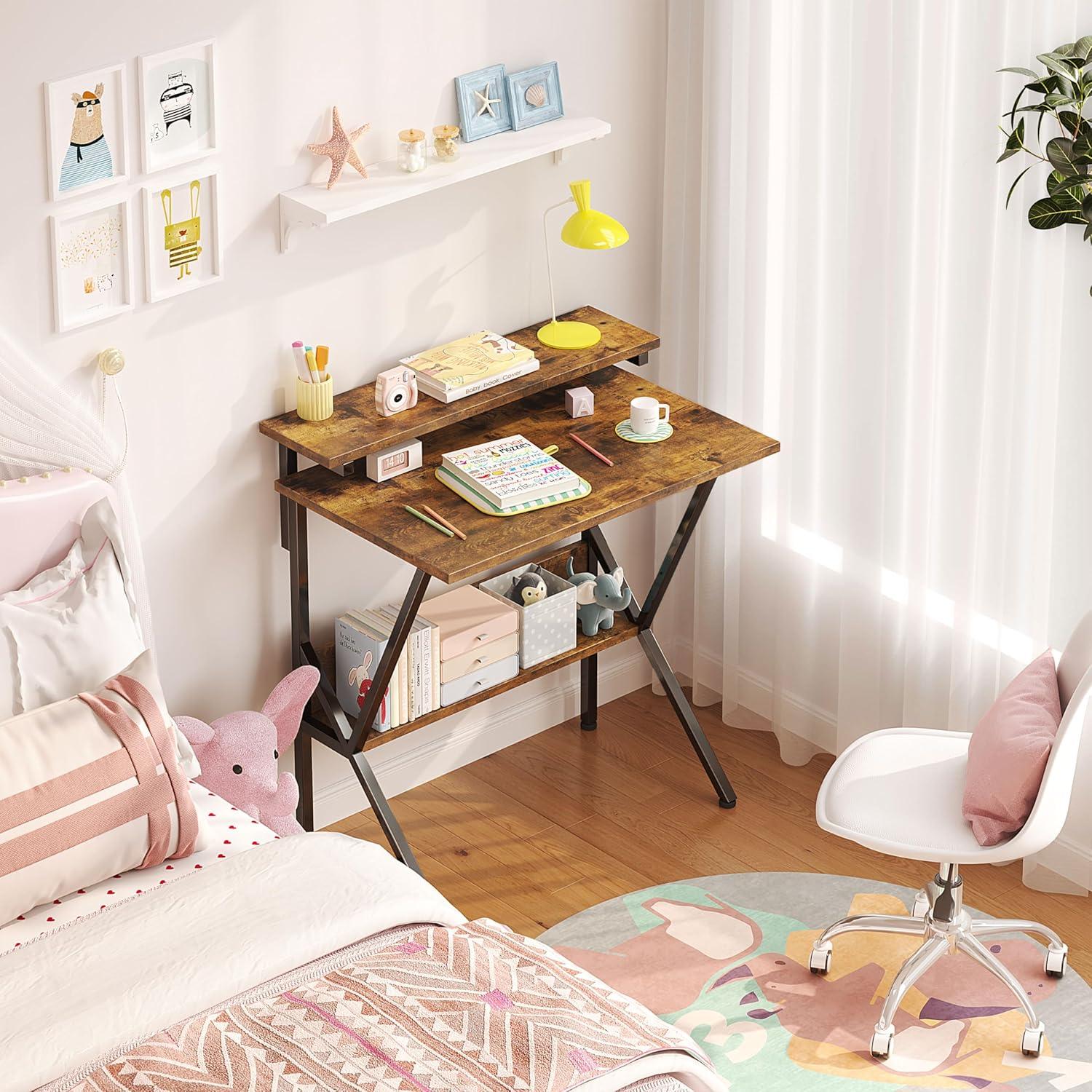 Kleiner Schreibtisch 70x48 cm für Home Office, Arbeitszimmer, Schlafzimmer
