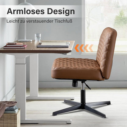 Bürostuhl ohne Armlehnen Schreibtischstuhl Höhenverstellbar