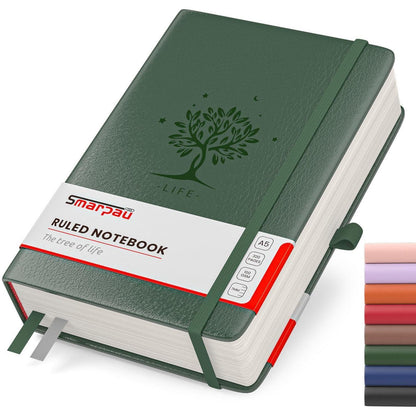 A5 Notizbuch – Grünes Hardcover Journal 320 Seiten in Lederoptik