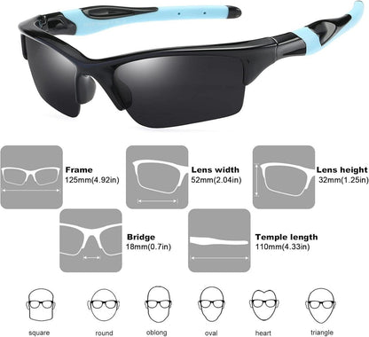 Kinder Sonnenbrille Sport Baseball polarisiert UV Schutz 4-7 Jahre