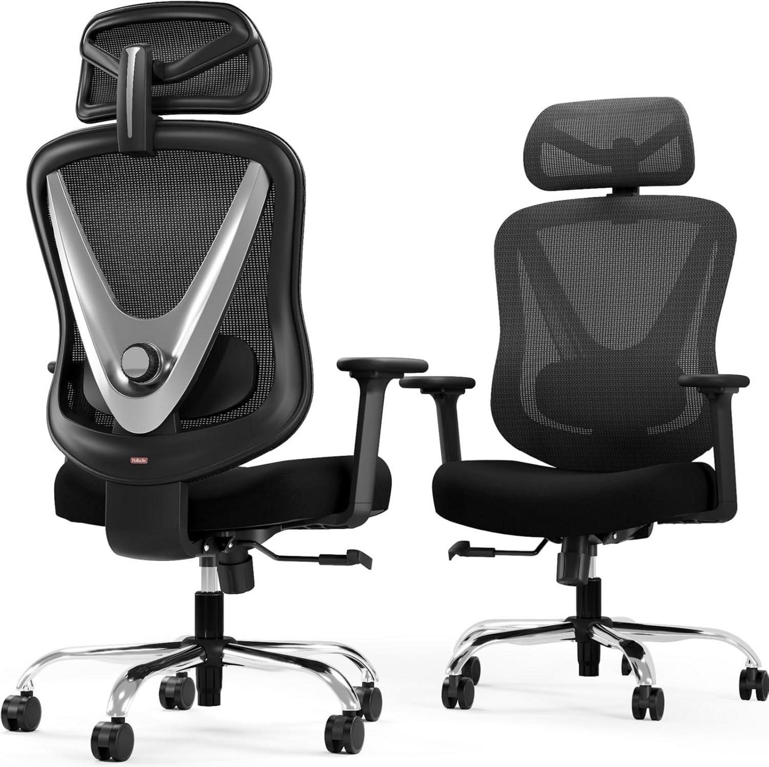Ergonomischer Bürostuhl mit 3D Lendenstütze und verstellbaren