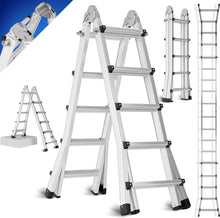 Aluleiter 4.8M 4x5 Sprossen Teleskopleiter 3 in 1 Multifunktionsleiter