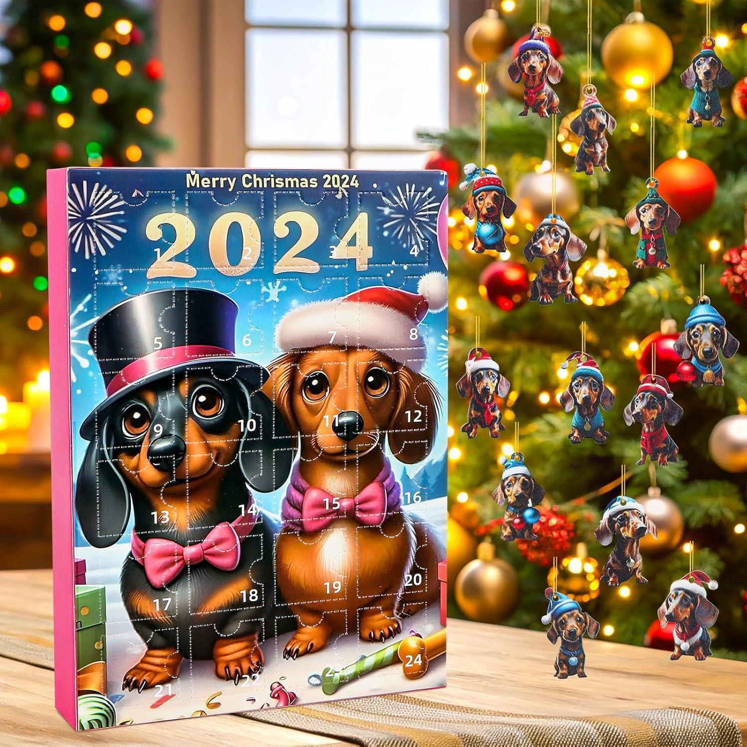 Weihnachtsbaum Anhänger 24-Tage-Countdown Katzenliebhaber 2D