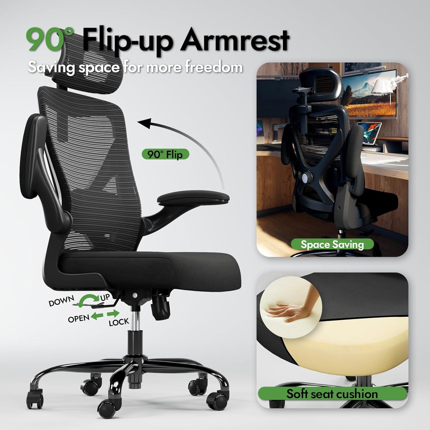 Ergonomischer X-förmiger Bürostuhl mit Lendenwirbelstütze und