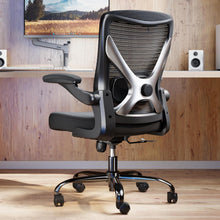 Ergonomischer Bürostuhl mit Lendenwirbelstütze, Schwarz/Silber