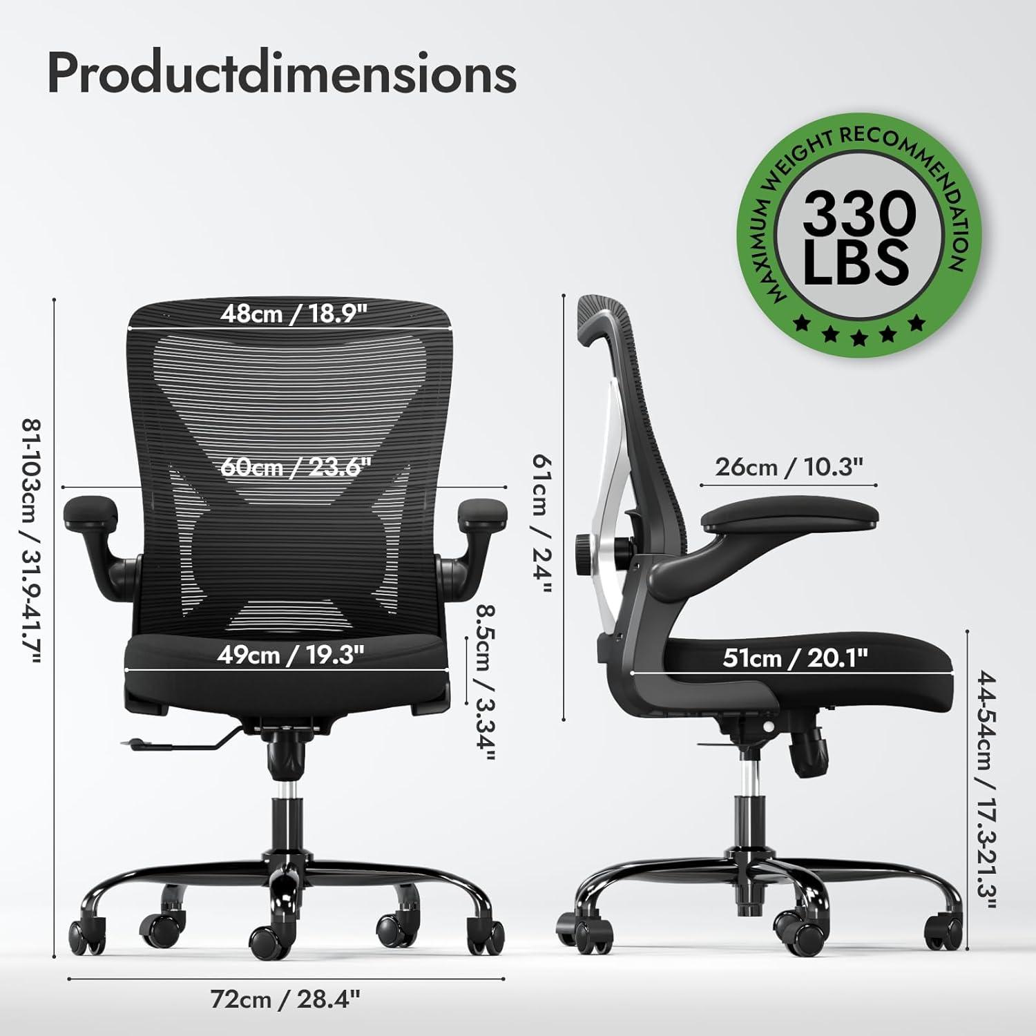 Ergonomischer Bürostuhl mit Lendenwirbelstütze
