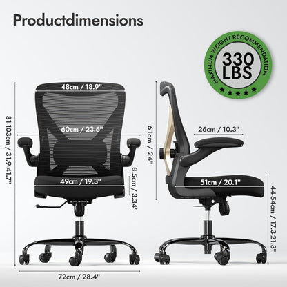 Ergonomischer Bürostuhl mit Lendenwirbelstütze und