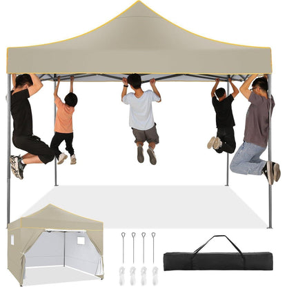 Faltpavillon 3x3 mit Seitenwänden, wasserdicht und