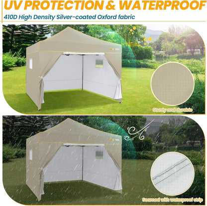 Faltpavillon 3x3 Wasserdicht Stabil Winterfest Pop Up Pavillon mit 4