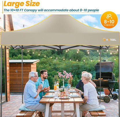 HOTEEL Faltpavillon 3x3 Wasserdicht mit 4 Seitenwänden, UV-Schutz 50+, Stabil & Winterfest