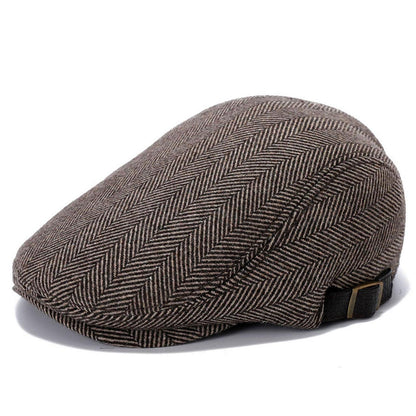 Herren Schiebermütze kariert – Flatcap für Herbst & Winter