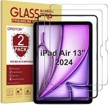 Panzerglas für iPad Air 13 (2024) 9H Härte 2 Stück Klar