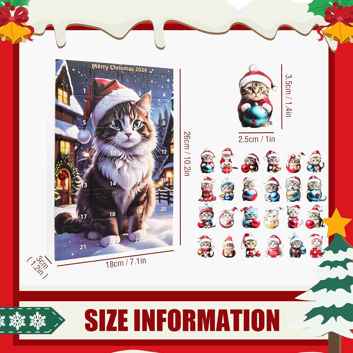 Weihnachtsbaum Katzen Anhänger Adventskalender 2024